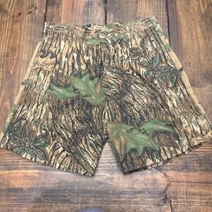Spartan Realtree Camo Pleated Shorts Mens 35 Made in USA, Vintage, Baggy, y2k